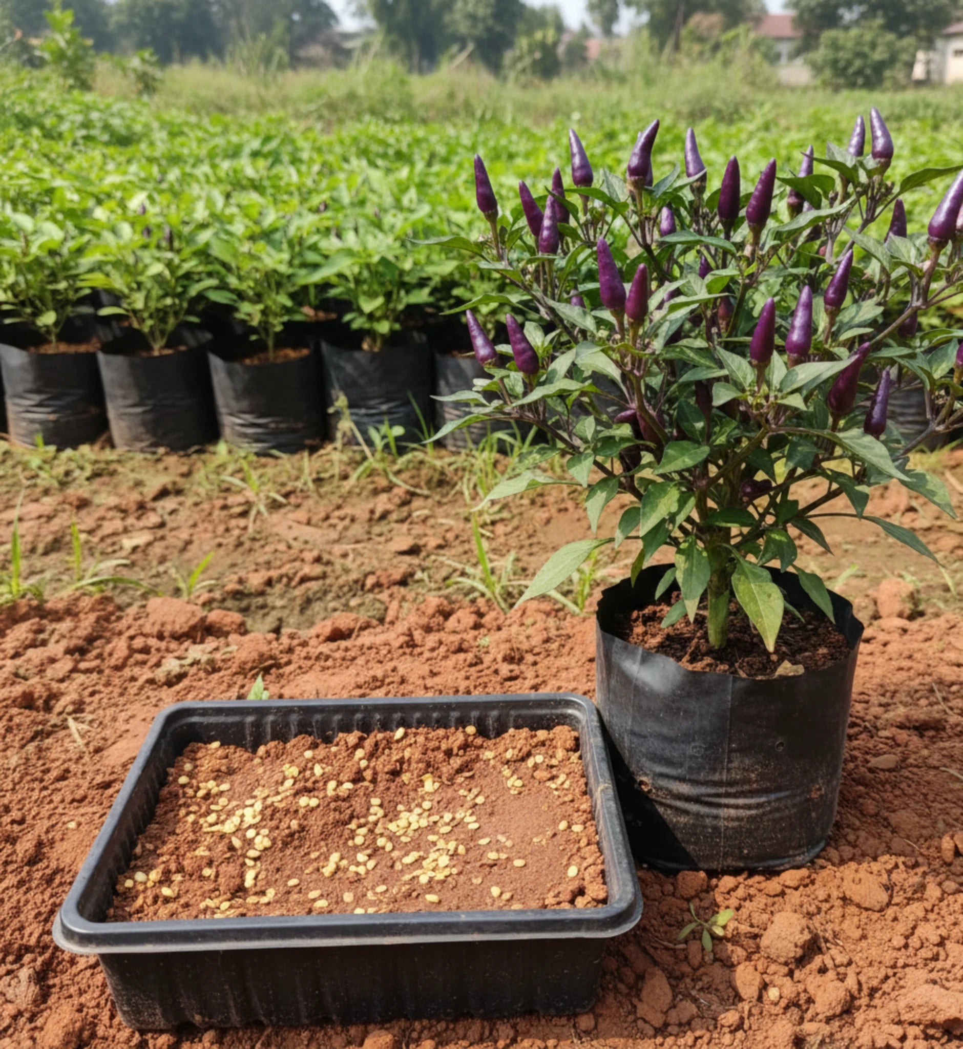 Purple Bird Eye Chillies